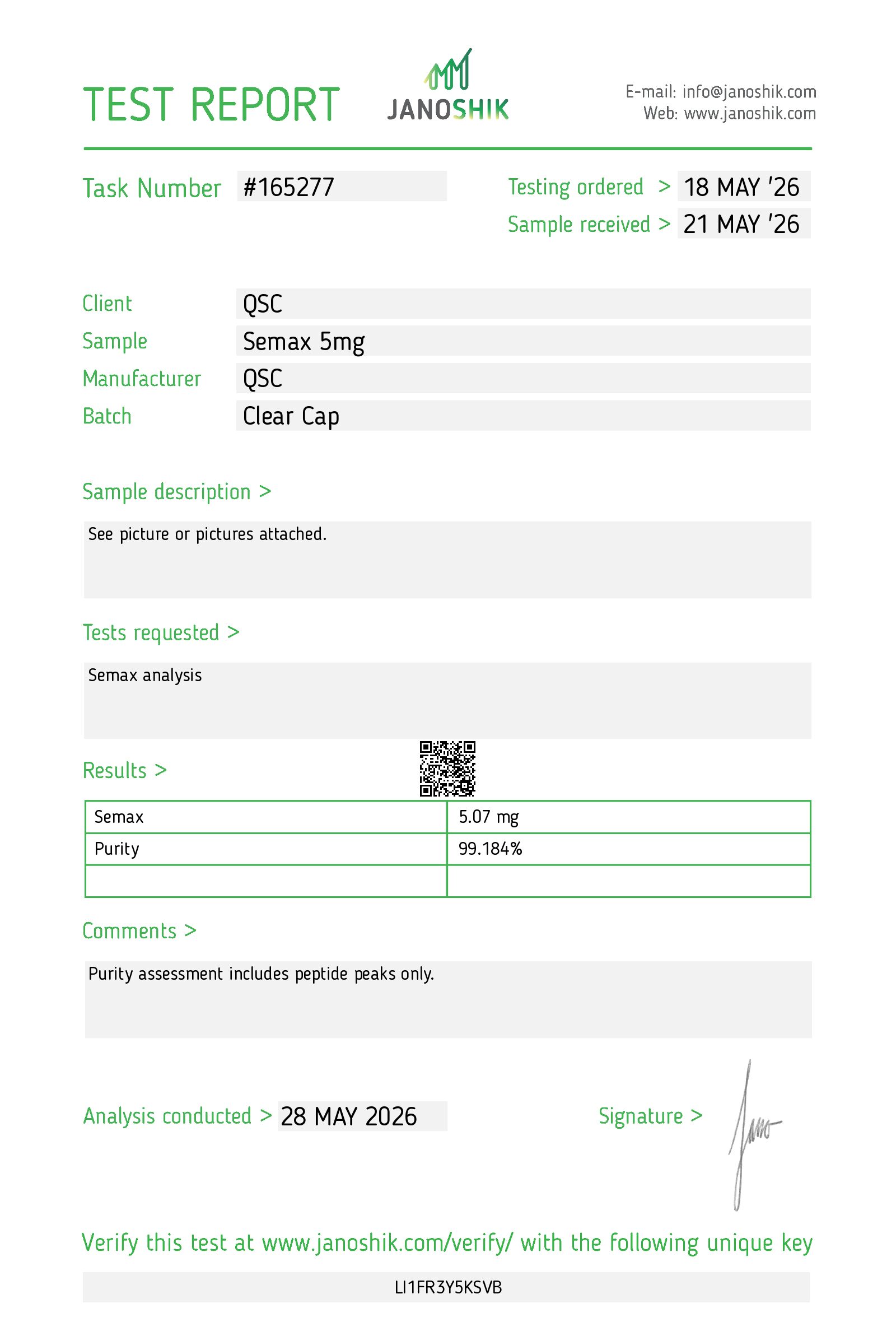 Vesta COA Report