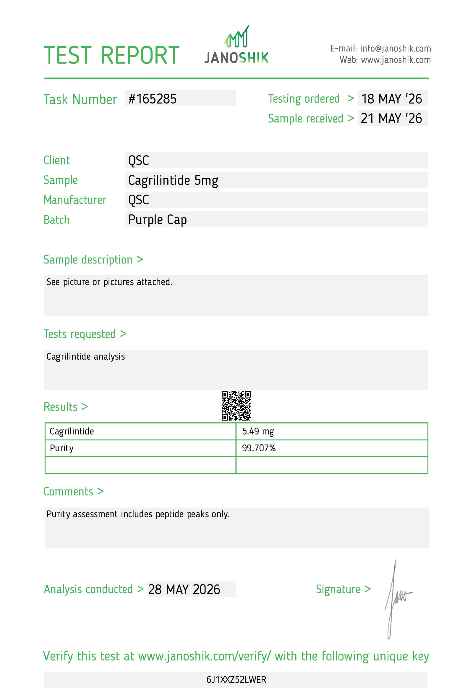 Vesta COA Report