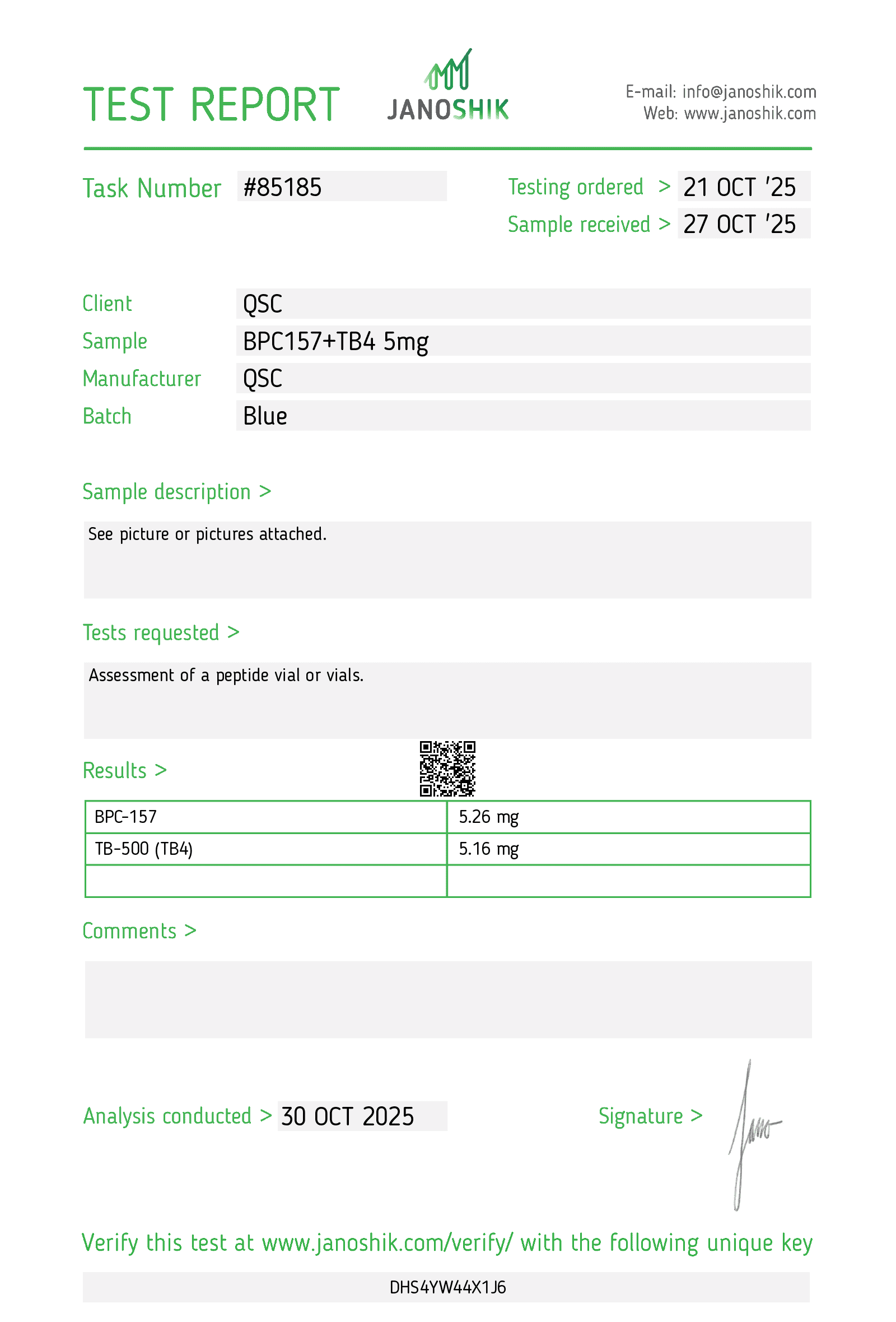 Vesta COA Report