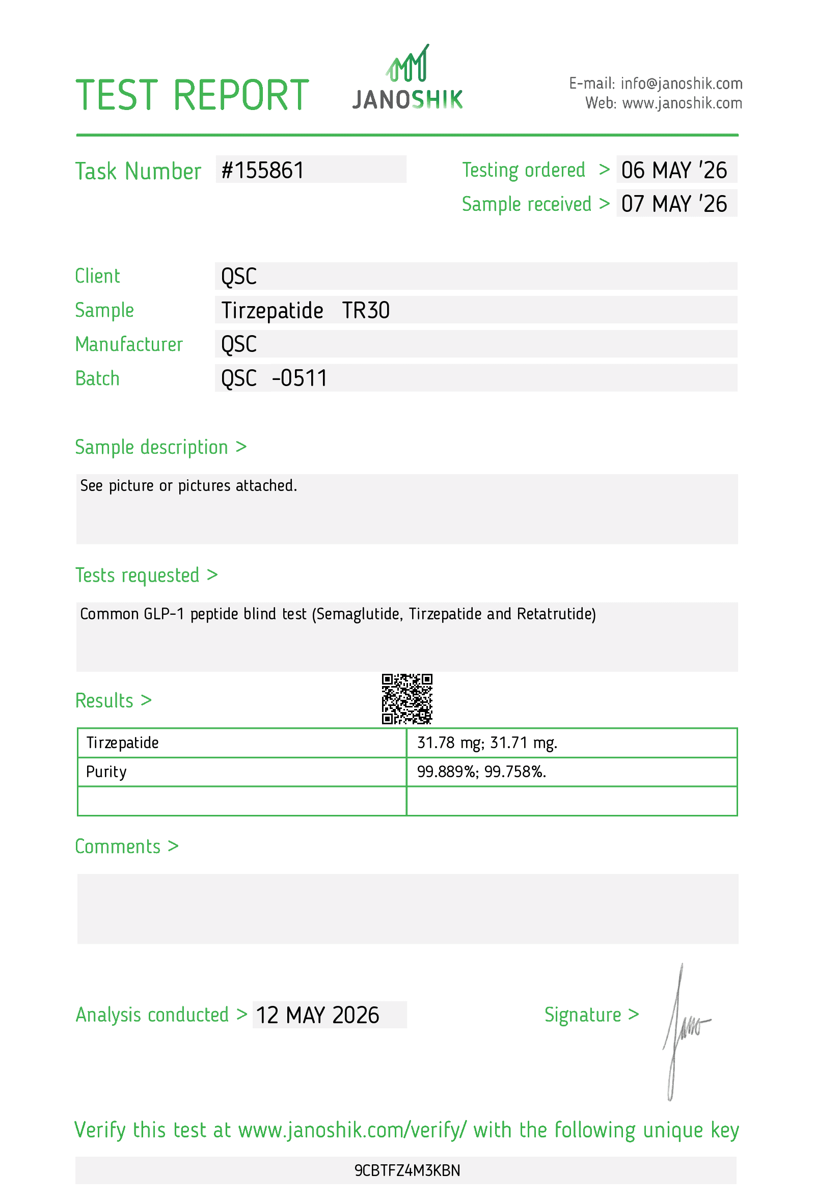 Vesta COA Report