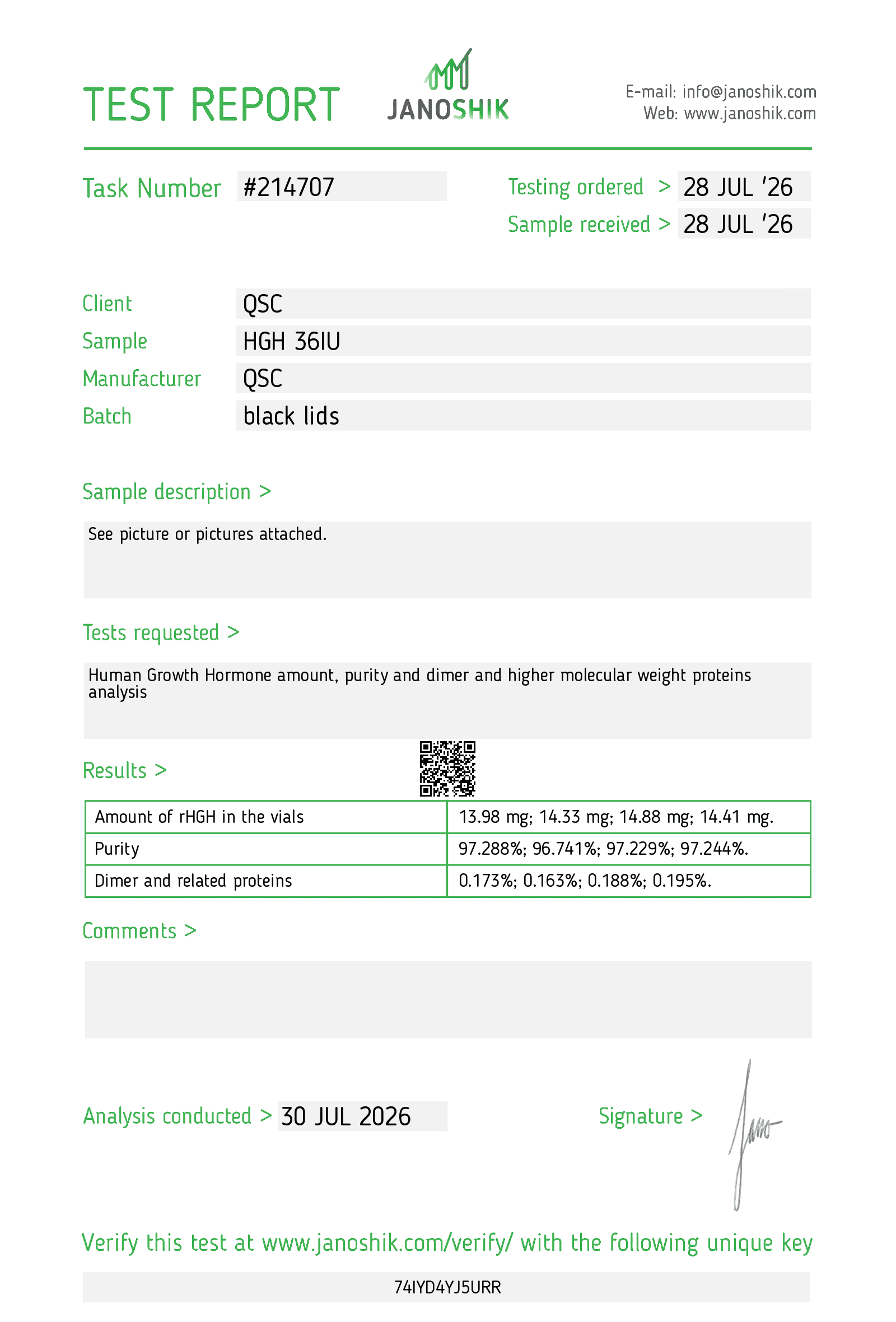 Vesta COA Report
