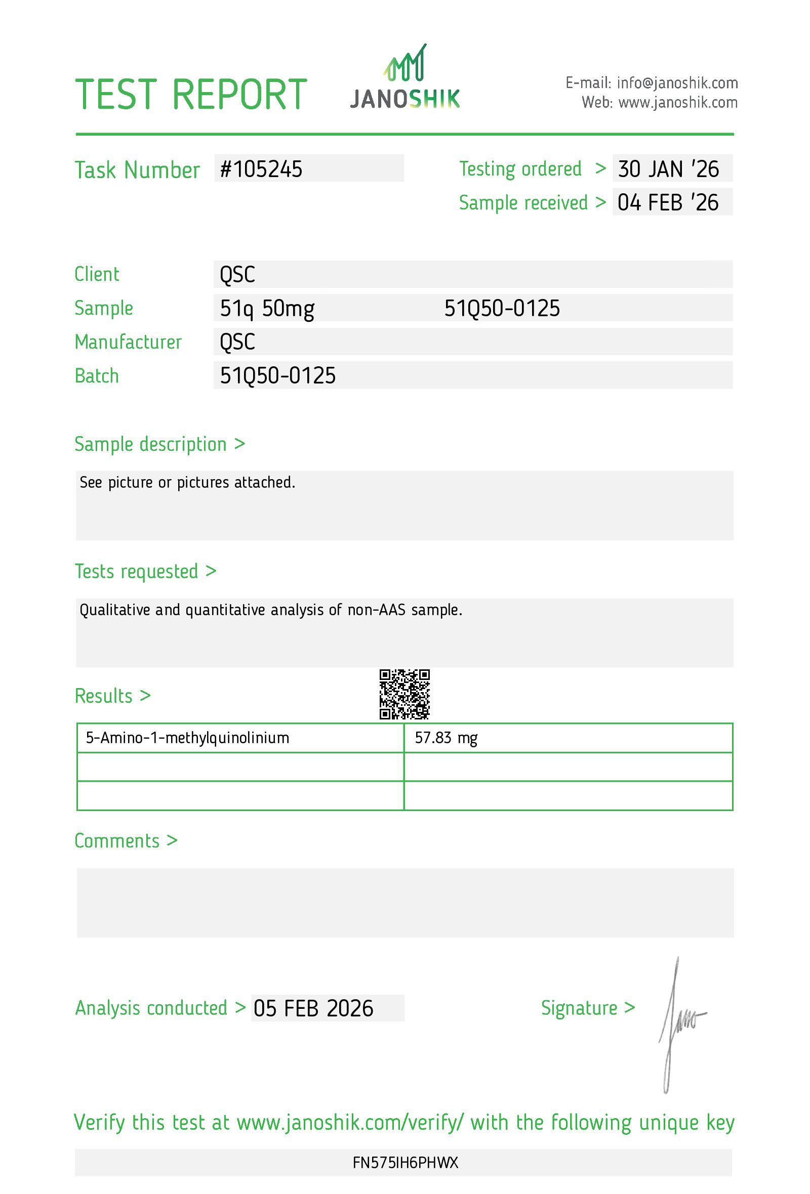 Vesta COA Report