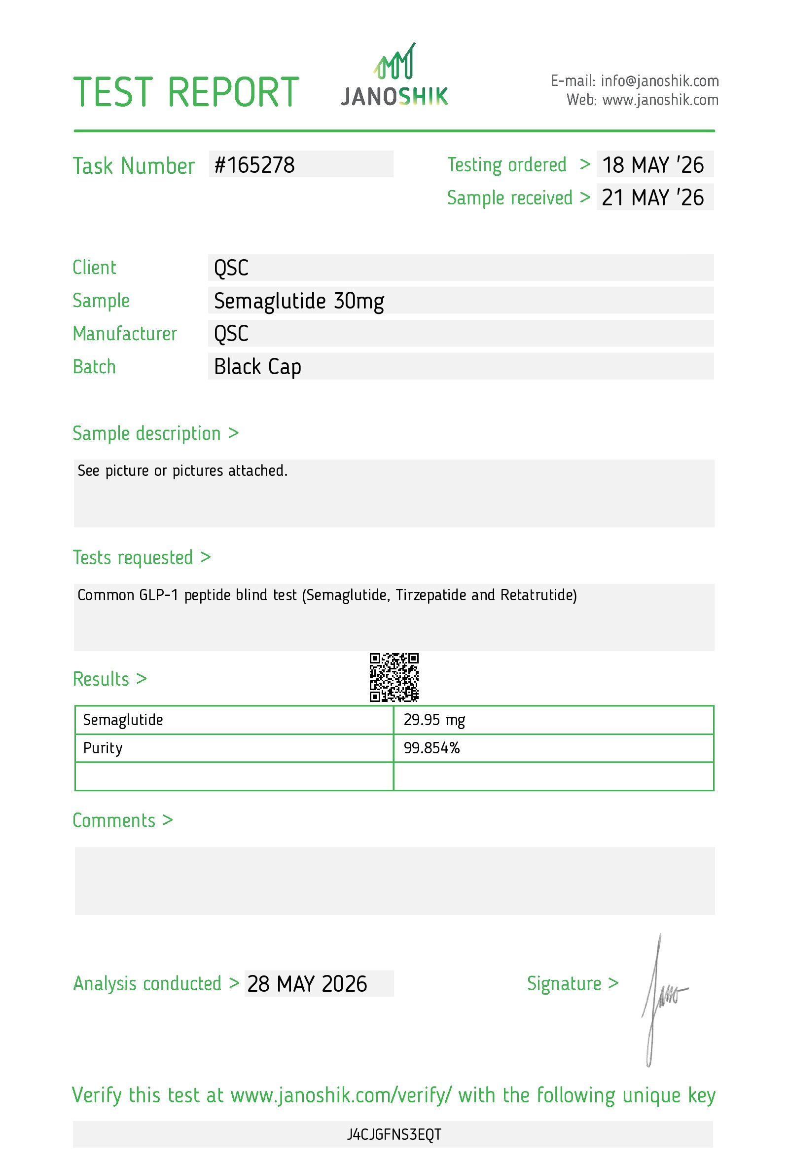 Vesta COA Report