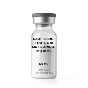 NAD+ 100mg + Mots-C 10mg + 5-Amino 1MQ 10mg Blend 120mg | 20-Vial Kit | Mitochondrial Longevity Blend