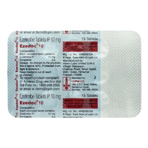 Ezedoc 10mg Tablets | 105-Count | EZETIMIBE