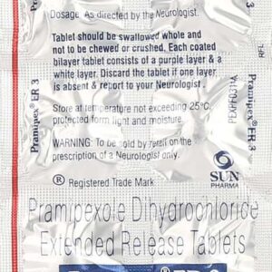Pramipex Er 3mg Tablets | 100-Count | PRAMIPEXOLE