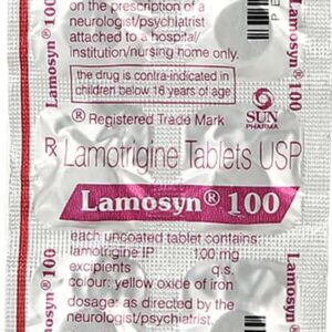 Lamosyn 100mg Tablets | 100-Count | LAMOTRIGINE