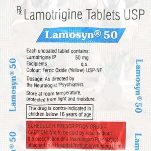 Lamosyn 50mg Tablets | 100-Count | LAMOTRIGINE