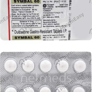 Symbal 60mg Tablets | 100-Count | DULOXETINE