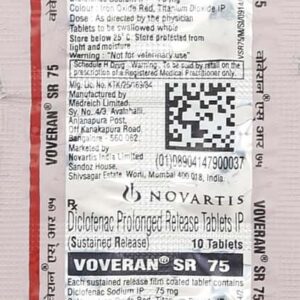 Voveran Sr 75mg Tab Tablets | 100-Count | DICLOFENAC SODIUM