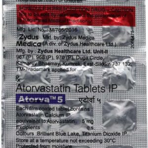 Torvox 5mg Tablets | 100-Count | ATORVASTATIN
