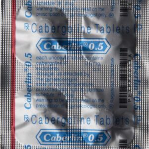 Cabsher 0.5mg Tablets | 100-Count | CABERGOLINE
