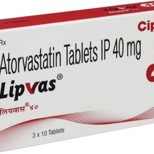 Lipvas 40mg Tablets | 100-Count | ATORVASTATIN