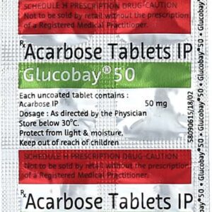 Glucobay 50mg Tablets | 100-Count | ACARBOSE