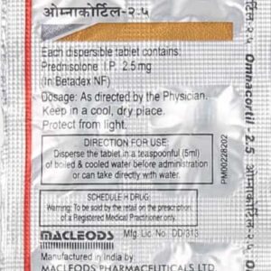 Omnacortil 2.5mg Tablets | 100-Count | PREDNISOLONE