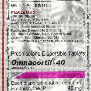 Omnacortil 40mg Tablets | 100-Count | PREDNISOLONE