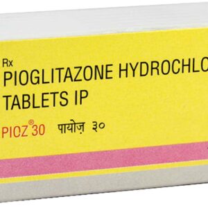 Pioz 30mg Tablets | 100-Count | PIOGLITAZONE