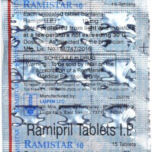 Ramistar 10mg Tablets | 105-Count | RAMIPRIL