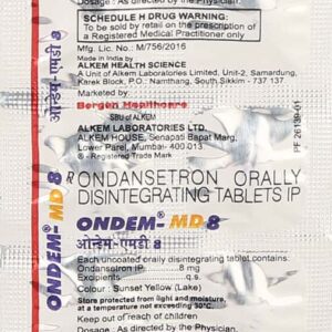 Ondem Md 8mg Tablets | 100-Count | ONDANSETRON