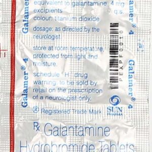 Galamer 4mg Tablets | 100-Count | GALANTAMINE