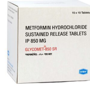 Glycomet Sr 850mg Tablets | 100-Count | METFORMIN