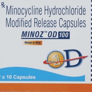 Minoz OD 100mg Tablets | 100-Count | MINOCYCLINE