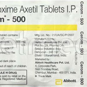 Cerom 500mg Tablets | 100-Count | CEFUROXIME