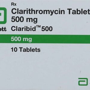 Claribid 500mg Tablets | 100-Count | CLARITHROMYCIN