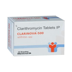 Clarinova 500mg Tablets | 100-Count | CLARITHROMYCIN