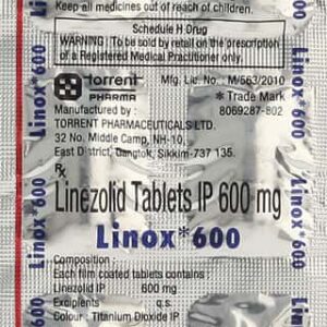 Linox 600mg Tablets | 100-Count | LINEZOLID