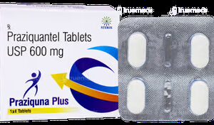 Praziquin 600mg Tablets | 100-Count | PRAZIQUANTEL