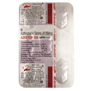 Azeetop 250mg Tablets | 100-Count | AZITHROMYCIN