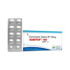 Sumitop 50mg Tablets | 100-Count | SUMATRIPTAN