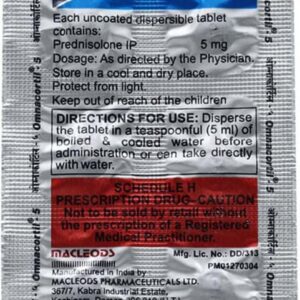 Omnacortil 5mg Tablets | 100-Count | PREDNISOLONE