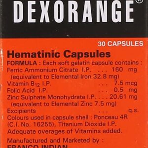 Dexorange Caps | 120-Count | IRON + VITAMIN B12 + FOLIC ACID